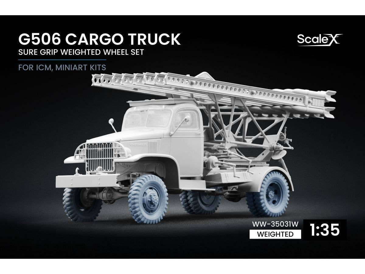 1/35 G506 カーゴトラック シュアーグリップ 自重変形ホイールセット (5個入) (ICM・ミニアート用)