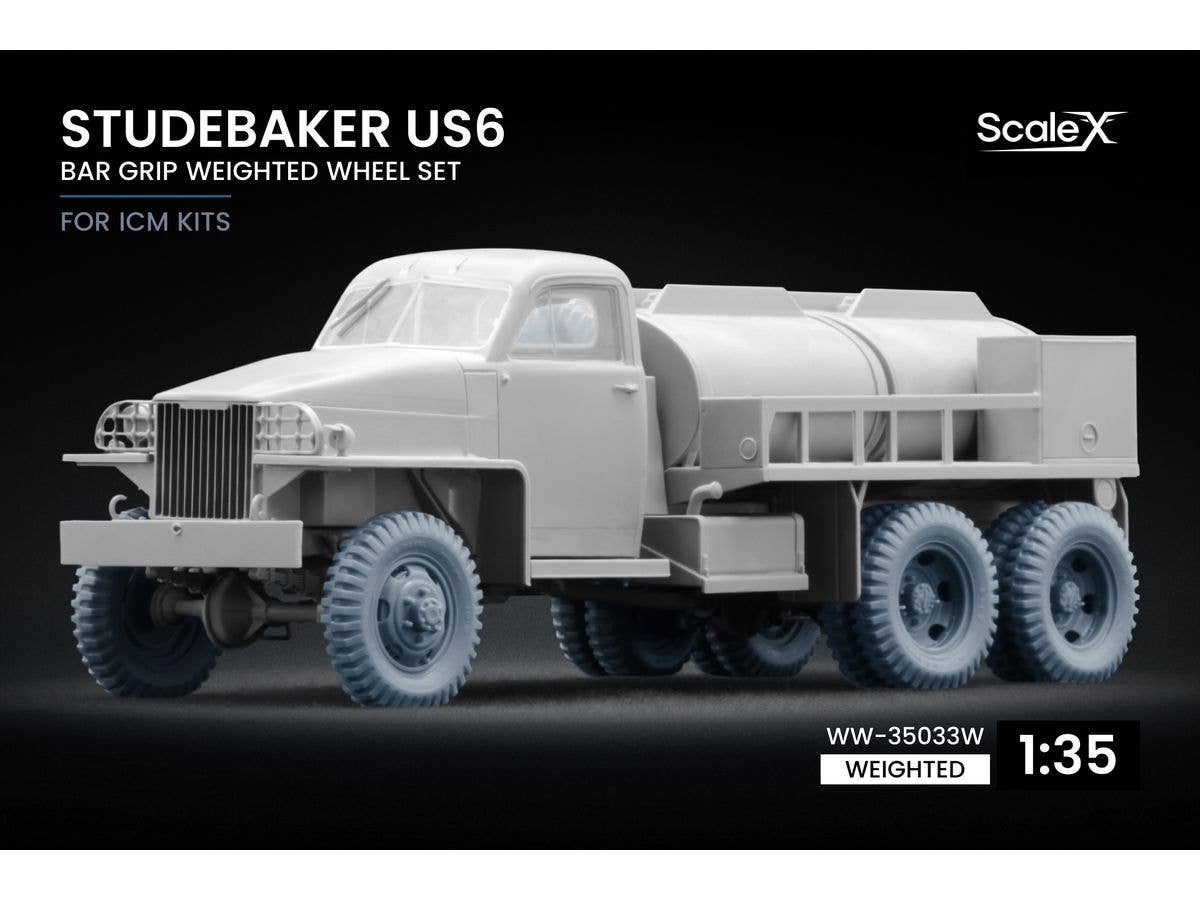 1/35 スチュードベーカー US6 バーグリップ 自重変形ホイールセット (7個入) (ICM用)