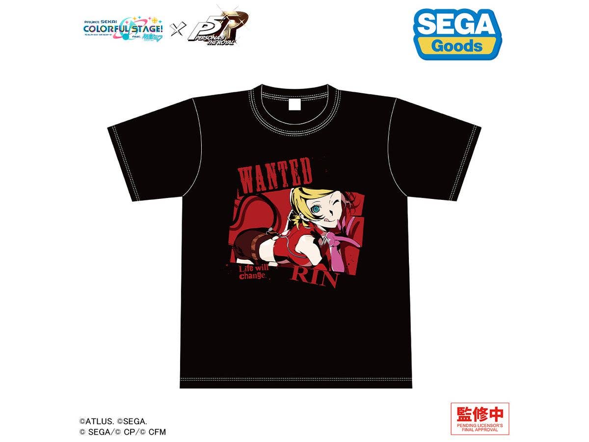 プロジェクトセカイ カラフルステージ! feat. 初音ミク x ペルソナ5 ザ・ロイヤル: グラフィックTシャツ 鏡音リン