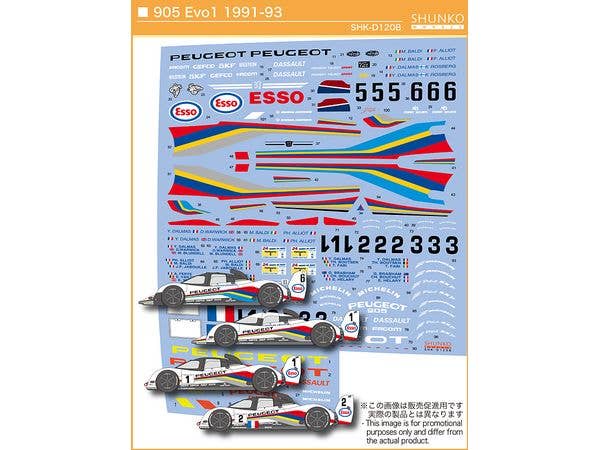 1/24 905エボ1 1991-93 デカールセット