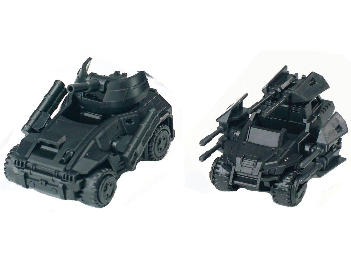 1/18 3 min projectシリーズ ヤマネコ戦闘車&ヤマアラシ戦闘車 プラスチックモデルキット(ブラック)