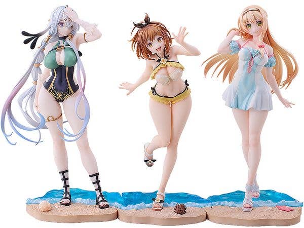 1/7 ライザのアトリエ -常闇の女王と秘密の隠れ家-: ライザ&クラウディア&リラ 水着 Ver. セット