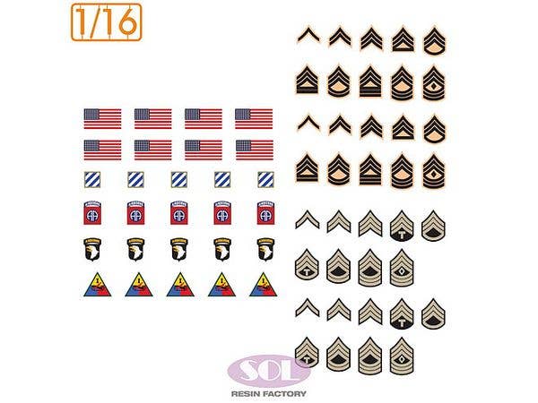 1/16 WWII アメリカ陸軍 記章デカールセット #4