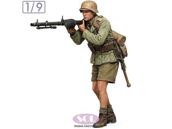 1/9 WWII ドイツ Sd.Kfz.250/3軽装甲無線車 機関銃手 w/MG34機関銃