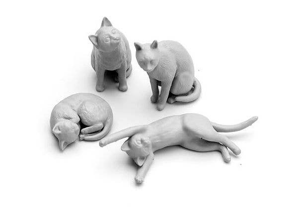 1/16 まどろむ猫セット (3Dプリンター)