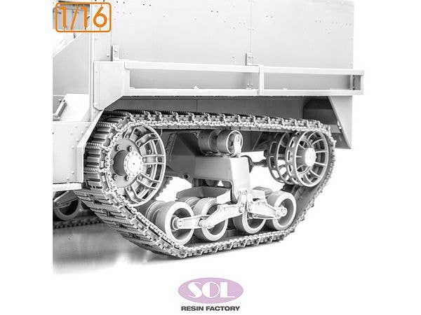 1/16 WWII アメリカ M3A1ハーフトラック 履帯 滑り止めチェーン付 (アンディーズホビー用)