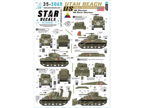 1/35 WWII アメリカ ユタビーチ第746戦車大隊のM4シャーマン戦車 M4/M4ドーザー