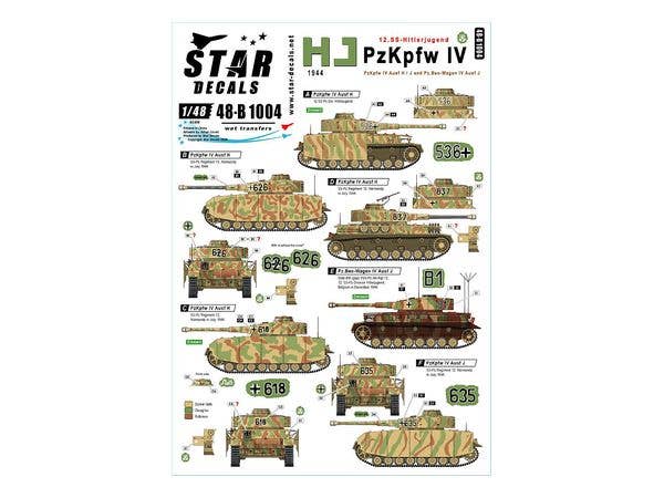 1/48 WWII 独 ドイツ武装親衛隊第12装甲師団 ヒトラーユーゲント所属の?号戦車H型&J型 1944年
