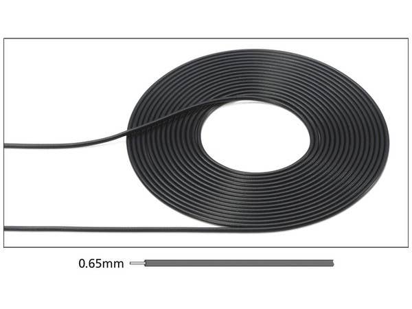 パイピングケーブル 外径 0.65mm (ブラック)