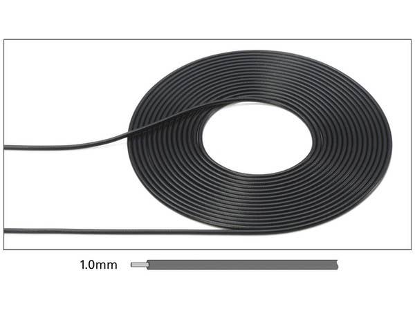 パイピングケーブル 外径 1.0mm (ブラック)