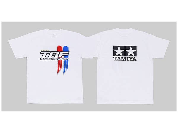 タミヤレーシングファクトリーTシャツ ストライプ Aタイプ(白/S)