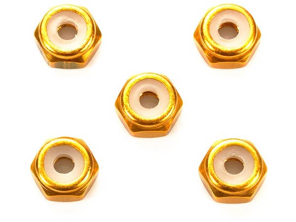 2mm アルミロックナット (ゴールド 5個) (ミニ四駆特別企画)