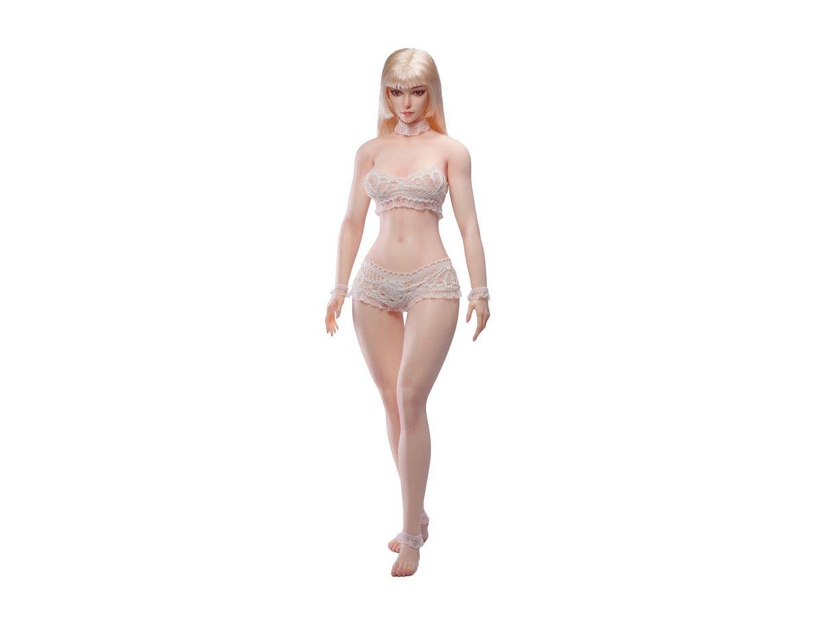 1/6 TBリーグ スーパーフレキシブル 女性シームレスボディ スリムウエスト・カーヴィー ヘッド付/ 足首取り外し式/ ペールスキン