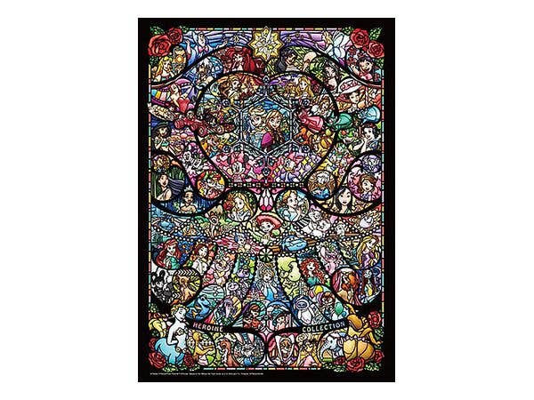 ディズニー/ピクサーヒロインコレクションステンドグラス 世界最小1000ピース 29.7x42cm