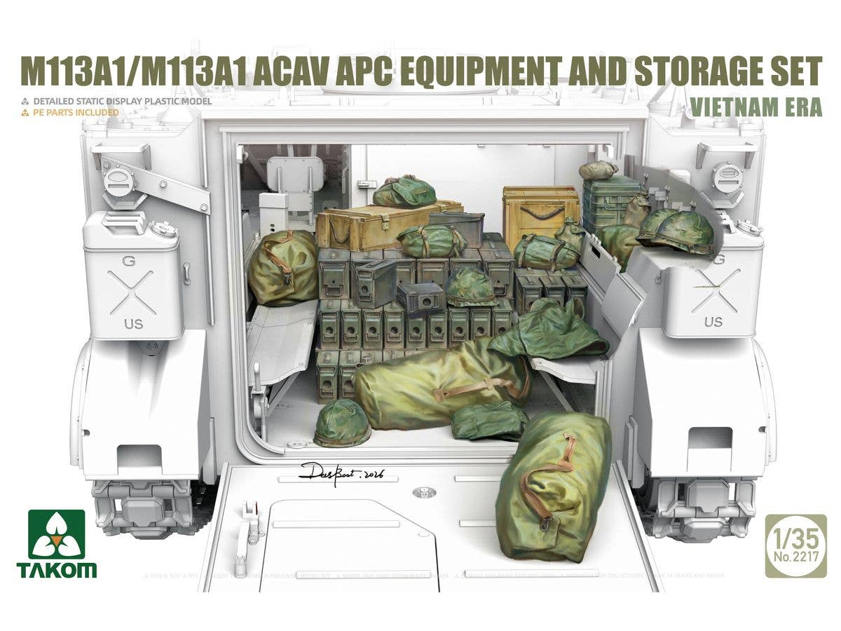 1/35 M113A1/M113A1 ACAV APC用車載品セット (ベトナム戦争時)
