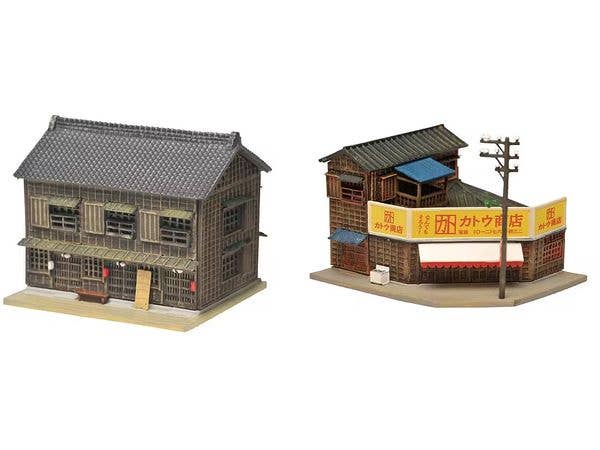 1/150 建コレ111-1R 木造長屋・角の雑貨店1R