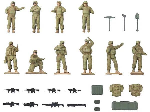 1/64 [AS007] 戦闘車両情景セット (OCPブラウン)