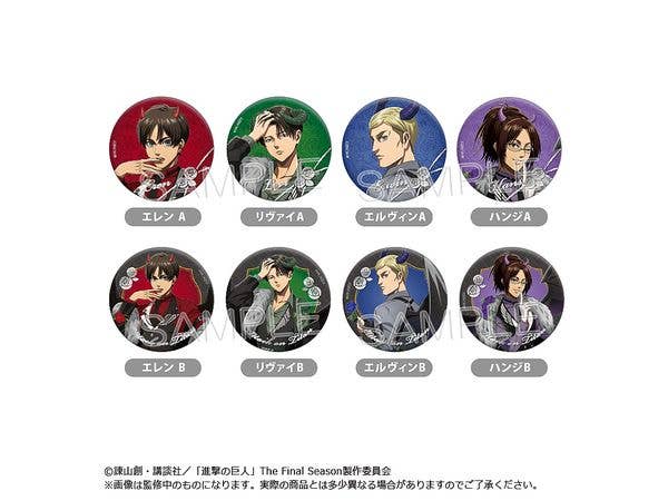 進撃の巨人 箔押し缶バッジ DEVIL Ver. 1Box 8pcs