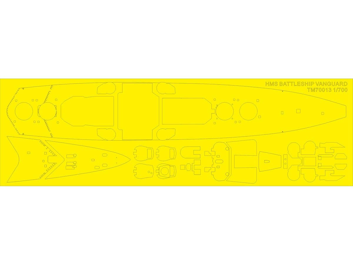 1/700 英海軍 戦艦 HMS ヴァンガード塗装マスクシール (トライアンフモデル用)
