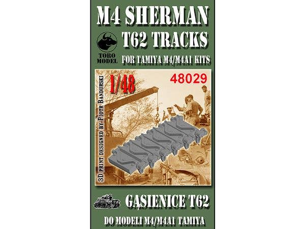 1/48 M4 シャーマン用T62履帯 (タミヤ用)