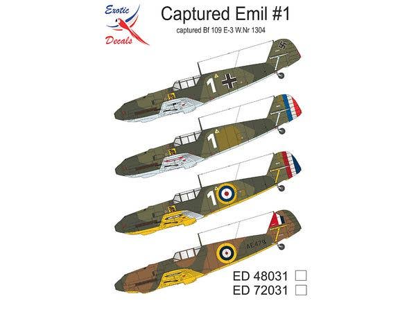 1/48 捕獲されたエミール #1: 鹵獲されたBf109E-3 W.Nr. 1304