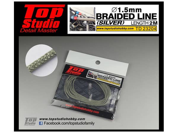 1.5mm メッシュ ホース (シルバー)