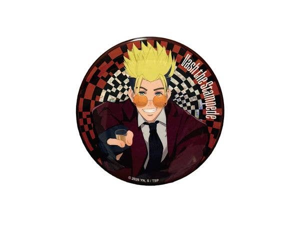 TRIGUN STARGAZE: 描き下ろし メタリック缶バッジ [ヴァッシュ・ザ・スタンピード]