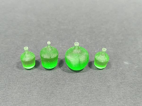 1/24 (75mm) 汎用 グリーンガラス製デミジョンセット (4個入)