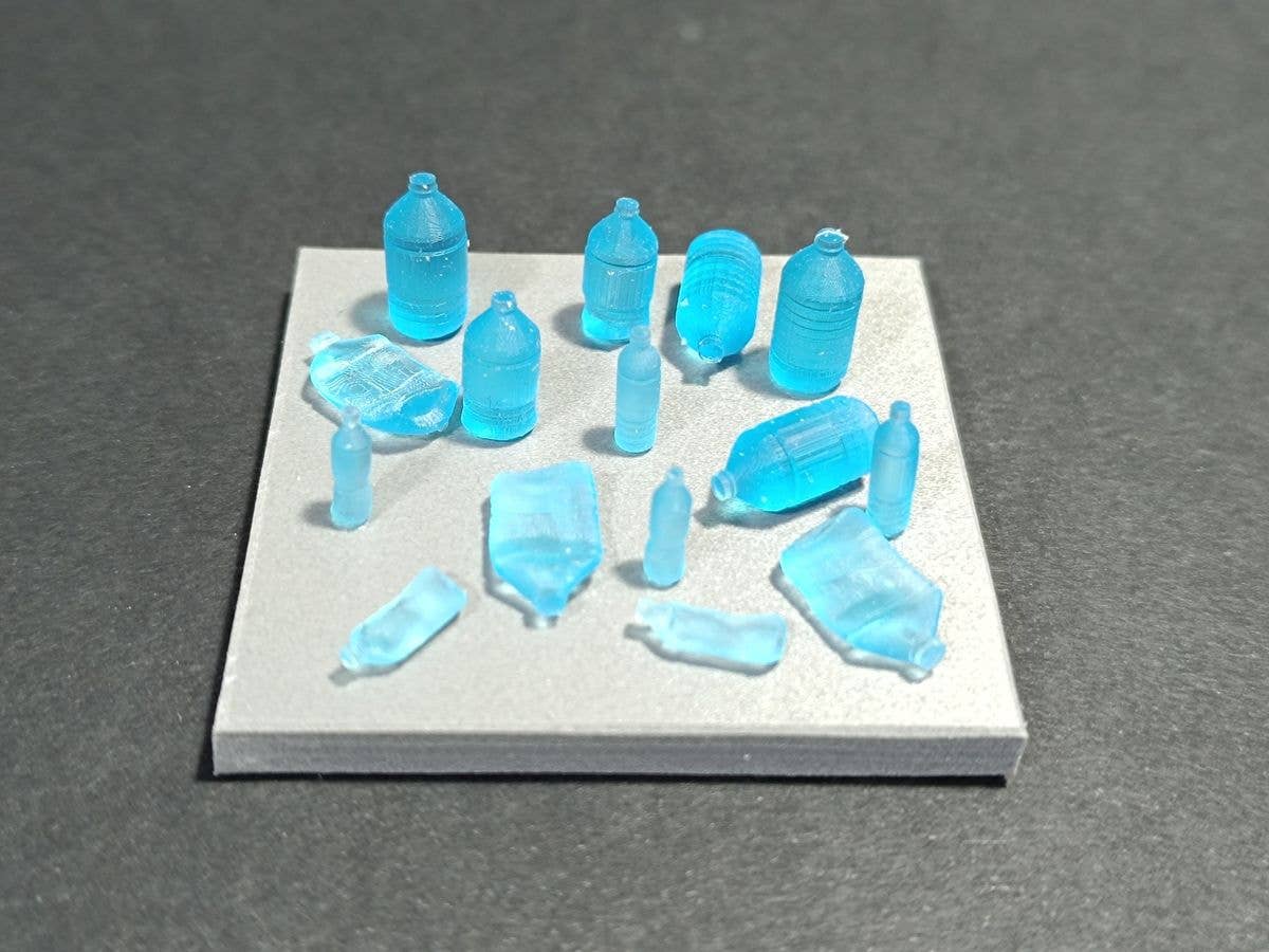 1/35 汎用 透明ブルー ビンセット (15個入)
