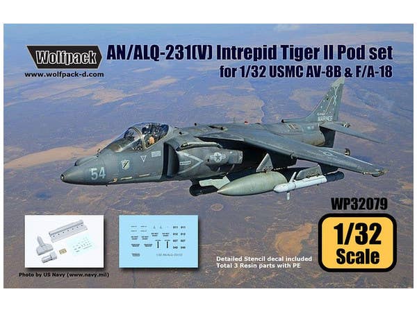 1/32 AN/ALQ-231(V)イントレピッドタイガーIIポッドパーツ (USMC AN-88&F/A-18用)
