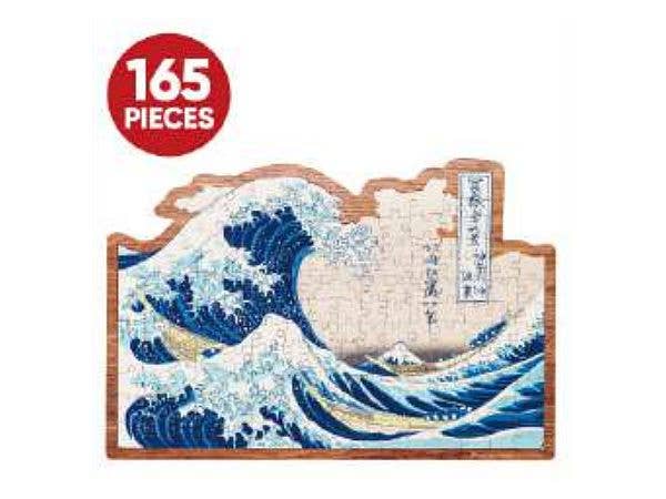 ウッディパズル リグミー: 冨嶽三十六景神奈川沖浪裏 165ピース (18.3 x 27.0cm)