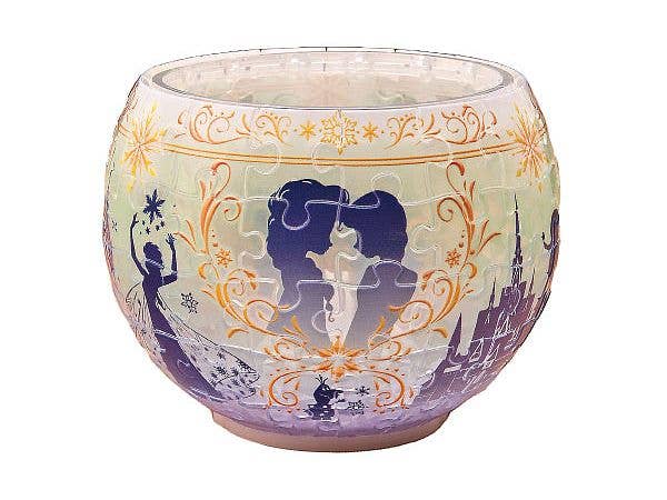 ジグソーパズル: Lamp Shade Puzzle(ランプシェードパズル) オーロラ・グラス -アナ & エルサ- 80P (7 x 7 x 10cm)