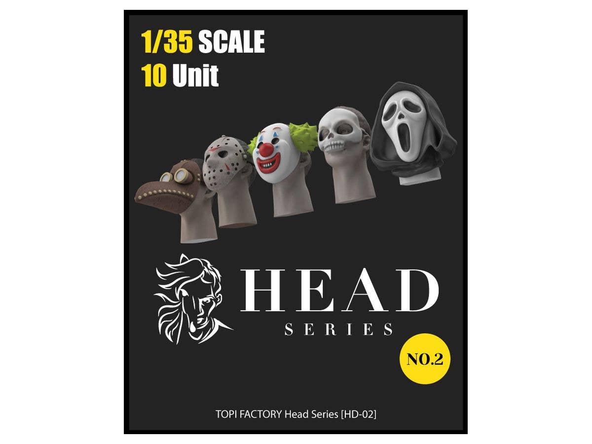 1/35 アクセサリー ヘッドシリーズ2 ハロウィンマスクヘッドセット1 (10個入)