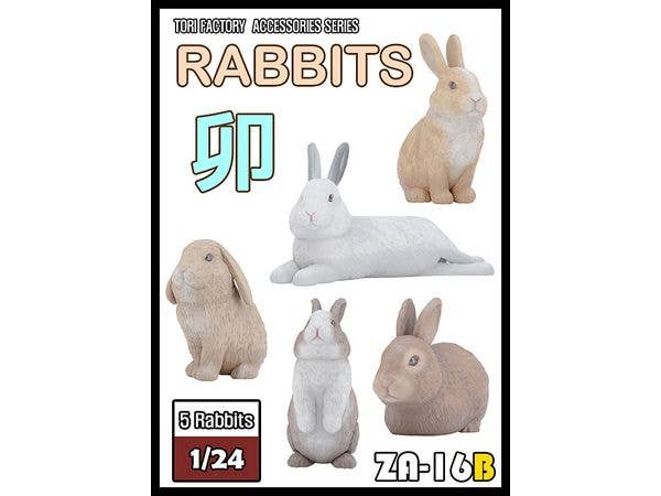 1/24 ジオラマアクセサリー ウサギセット (5点)